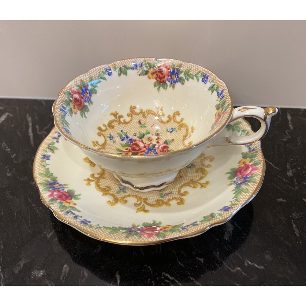 Vintage Paragone Minuet Tea Cup And Saucer